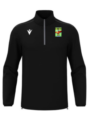 Sweat 1/4 zip havel noir avec logo brodé