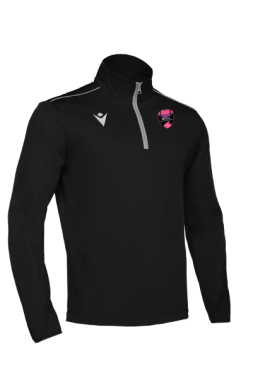 Sweat 1/4 zip havel noir avec écusson