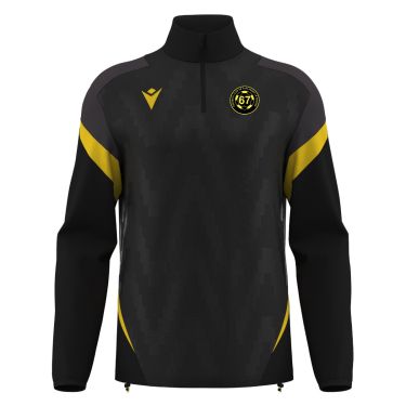 Hollow 1/4 zip noir/jaune