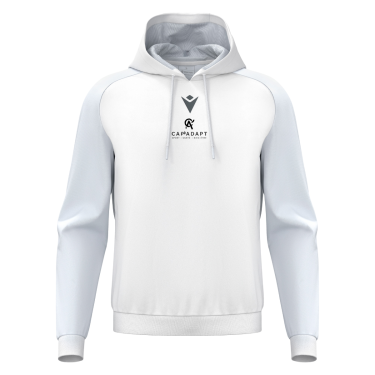 Sweat à capuche horn blanc logo sérigraphié