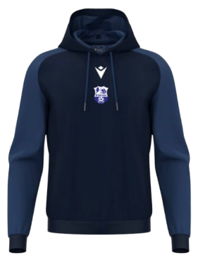 Sweat capuche horn navy avec logo floqué