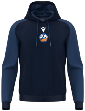 Sweat capuche horn navy avec logo floqué