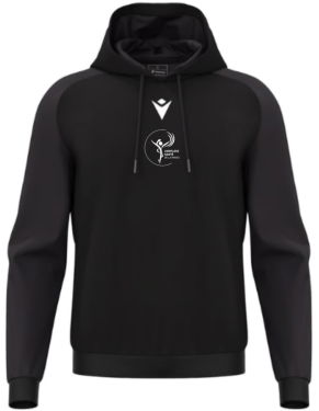 Sweat capuche horn noir avec logo floqué