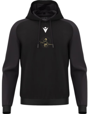 Sweat capuche horn noir avec logo floqué