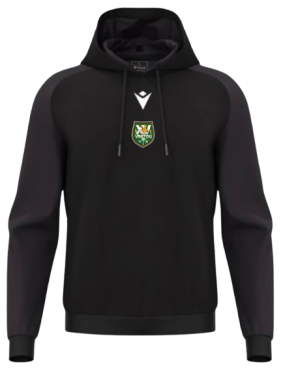 Sweat capuche horn noir avec écusson
