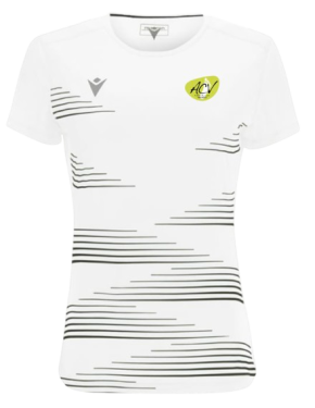 Maillot féminin irma blanc, logo floqué, écriture dos