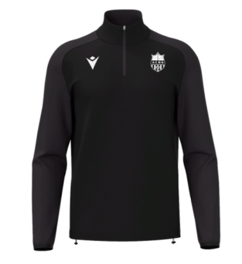 1/4 zip isen noir avec écusson