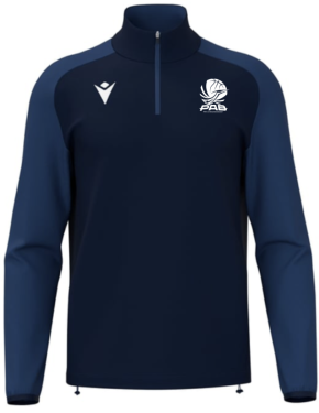 Sweat 1/4 zip homme isen navy avec logo brodé