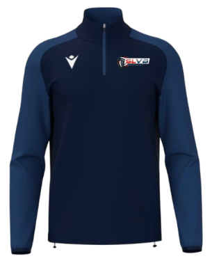 Sweat 1/4 zip homme isen navy avec logo floqué