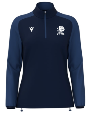 Sweat 1/4 zip femme lena navy avec logo brodé