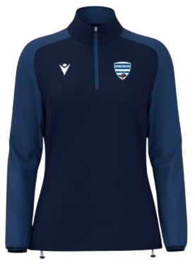 Sweat 1/4 zip femme lena navy avec écusson