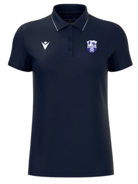 Polo polyester femme melody navy avec logo floqué