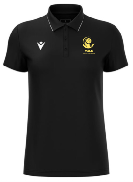 Polo féminin melody noir avec logo floqué