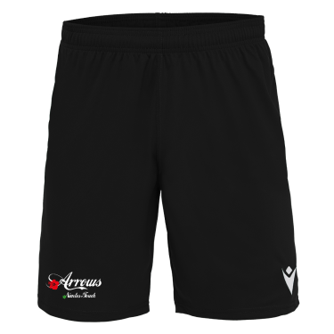 Short mesa hero noir avec logo floqué