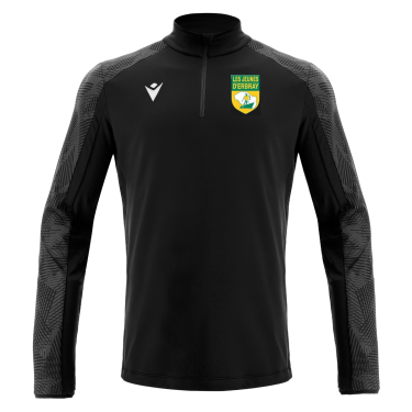 Sweat 1/4 zip naryn noir avec logo brodé
