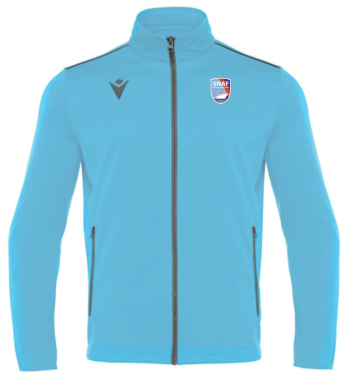 Veste de sortie nemesis bleu ciel avec écusson
