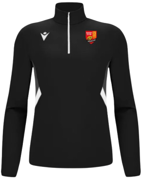 Sweat 1/4 zip piave noir avec logo brodé