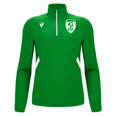 Piave  1/4 zip vert avec logo brodé