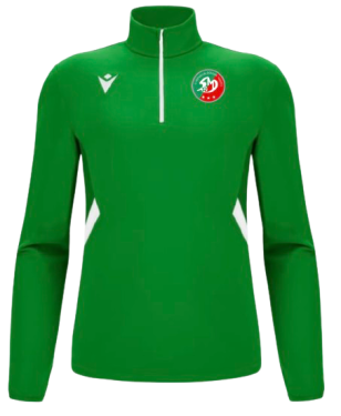 Sweat 1/4 zip piave vert avec logo brodé