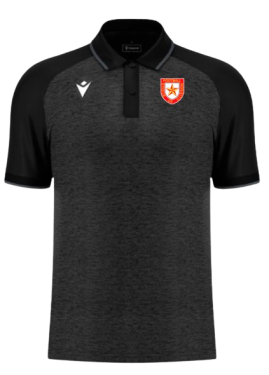 Polo aulos noir avec écusson