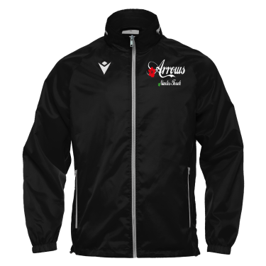 Coupe vent zippé praia hero noir avec logo brodé