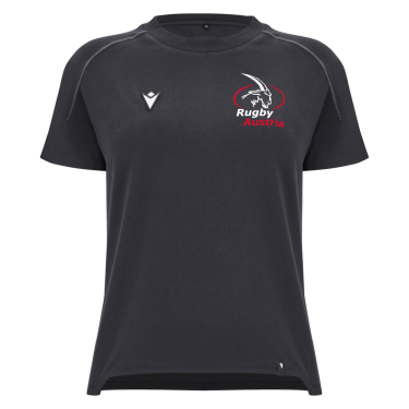 Tropea rundhals-shirt mit geformtem saum