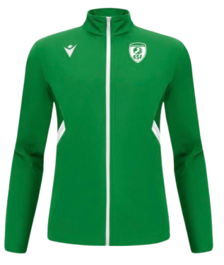 Veste zippée raijin verte, logo brodé