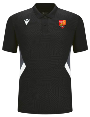 Polo rap noir avec logo floqué