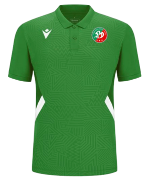 Polo rap vert avec logo floqué