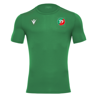 Maillot entrainement rigel hero vert avec logo serigraphié et prénom