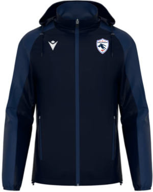 Coupe-vent zippé rivendell navy avec logo écusson