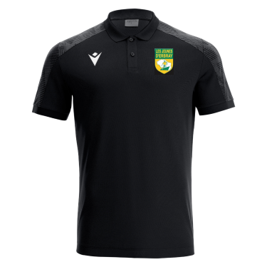 Polo rock noir avec logo brodé