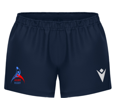 Short lapis navy avec logo brodé