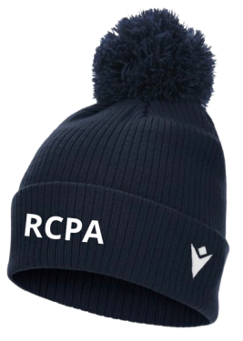 Bonnet pompon snow navy avec écriture brodée