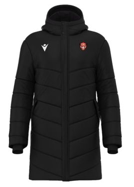 Parka longue subzero noire avec logo brodé