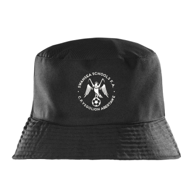 Rc985 swansea schools reversible bucket hat blk/wht