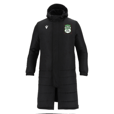 Parka longue turvey noire logo brodé