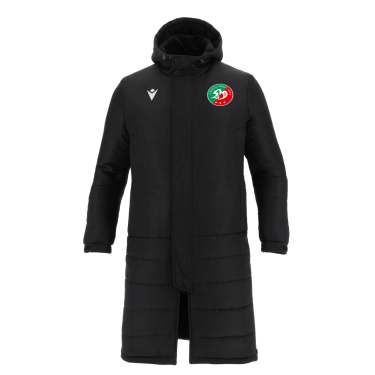 Parka longue rembourrée turvey noire avec logo brodé