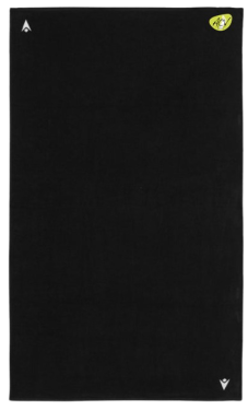 Serviette twister noire avec logo brodé