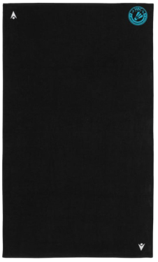 Serviette twister noire avec logo brodé