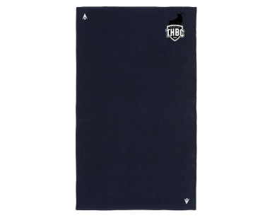 Serviette twister navy avec logo brodé