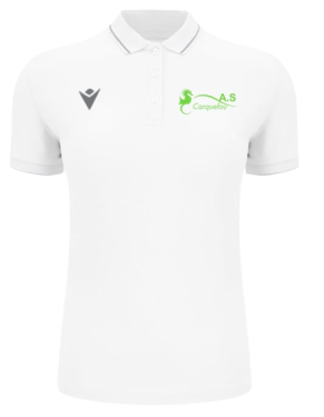 Polo féminin en coton waltz blanc avec logo brodé