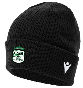 Bonnet zima noir avec logo brodé